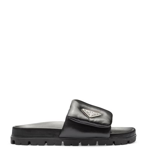 prada slides women's black|prada flatforms.